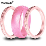 WarBLade New 5.7mm Fish Scale Silicone Rings Hypoallergenic Flexible For Women Wedding Rubber Bands Food Grade FDA Silicone Ring