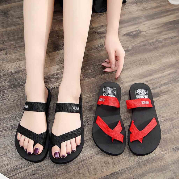 Summer Fashion Women Sandals Non-Slip Flip Flat Shoes Flops Sandals Flat Beach Slippers Shoes Daily Casual Street Slippers