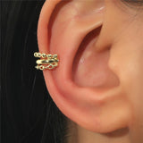 Modyle Punk Rock Gold Color Clip Earrings No Piercing Trendy Earcuffs Statement Cartilage Earrings for Women Party Jewelry
