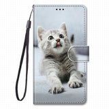 For Case Huawei Honor 10 Lite Honor 20 Lite 20 Pro Flip Leather Book Cover Phone Case Box Rose Tiger Wolf Lion Cat Dog DP08F