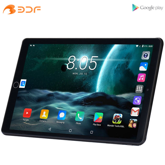 New 10.1 Inch Tablet Pc Quad Core Android 9.0 Google Play 3G Call Phone Tablets WiFi GPS 1280x800 IPS 10 Inch Tempered Glass