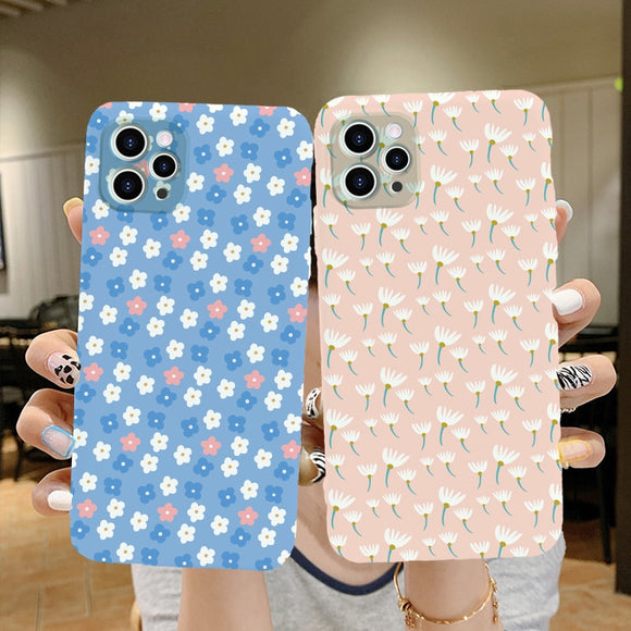 Small Flowers Pattern Case For Samsung Galaxy A31 A51 A71 A41 A21 A21S A11 A01 4G 5G Watercolor Soft Silicone Back Phone Cover