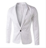 2019 new arrival Men Suit Blazer Men Solid Color Fashionable Casual Blazer Masculino One Button Blazer Suits jacket