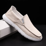 Fashion Slip-on Men's Canvas Shoes Breathable Lightweight Comfortable Men Shoes Summer Men's Casual Shoes Lazy Flat Shoes