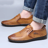New Men's High-quality Leather Retro Low-top Sneakers Breathable Casual And Comfortable Men's Sneakers Fashion Men's Shoes