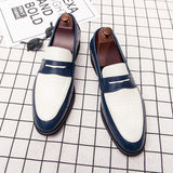 Retro Men Dress Shoes Leather Formal Shoes Italy Dress Shoes Fashion Party Wedding Shoes Men Flats Leather Oxfords shoes Loafers