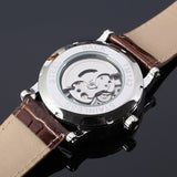 Men Mechanical Watches Winner Brand Self wind Automatic Stainless Steel Leather Band Forsining Man Sport Casual watch  Clock