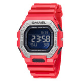 Digital Watch Electronic SMAEL Wrist Watch Shock Stopwatch 50M Waterproof Rectanle Led Clocke 8059 Men's Watches Sports For Man
