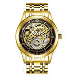 Fashion Wlisth Top Brand Men&#39;s Watch Hollow Skeleton Automatic Steel Mechanical Sport Waterproof Wristwatches Relogio Masculino