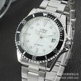 Fashion Winner Men Luxury Brand Date Calendar Isplay Full Stainless Steel Watch Automatic Mechanical Wristwatch Relogio Releges