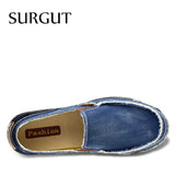 SURGUT Male Casual Shoes Loafers Men Flats Weaving Fisherman Shoes Boy Handmade Soft Flat Espadrilles Elegant Men Driving Shoes