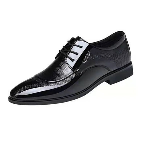 Business Dress Shoes Men Crocodile Pattern Formal Lace Up Wedding Shoes Male High Quality Comfortable Big Size Footwear