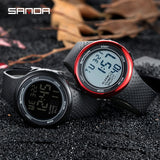 Mens Sports Watches Electronic Digital Watch 5ATM Waterproof Multifunctional Swimming Running Wristwatch Montre Homme