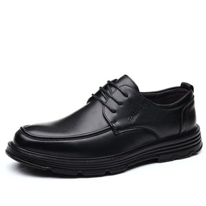 Black Platform Casual Shoes Men Dress Shoes Oxfords Office Business Shoes for Men Daily Work Shoes Lace-Up Men's Formal Shoes