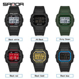 SANDA Fashion Mens Womens Watches Waterproof LED Digital Watch for Female Clock Men's Sport Wristwatch Relógio masculino