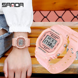Square Dial Digital Watches Sports Leisure Style 50M Waterproof Watch Men and Women Electronic Reloj De Hombres