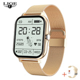 LIGE New Bluetooth Call Smart Watch Women Voice Assistant Sports Fitness Bracelet Waterproof Lday Smartwatch Men For Android Ios