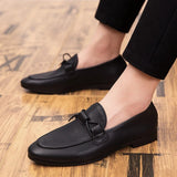 Tassel loafers slip on Pattern Leather Shoes men Casual Loafers outdoor Men's Business Shoes men Formal party Dress Shoes