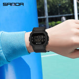 SANDA Fashion Mens Womens Watches Waterproof LED Digital Watch for Female Clock Men's Sport Wristwatch Relógio masculino