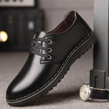 Autumn Winter Men Shoes Leather Casual Breathable Male Footwear Business British Luxury Outside Warm Lace Up Mans Flats 2021
