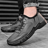 Trendy Mens Sneakers Genuine Leather Men Casual Shoes Soft Anti-slip Leisure Shoe Men Trainers Tenis Masculino Zapatillas Hombre