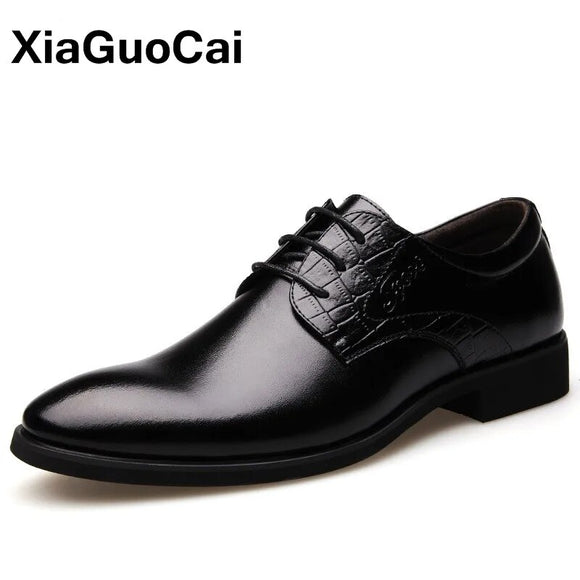 British Luxury Men Dress Shoes Business Leather Oxford Shoes For Man Pointed Toe Male Wedding Footwear 2020 Spring Autumn