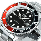 WINNER Official Classic Automatic Watch Men Business Mechanical Watches Top Brand Luxury Steel Strap Calendar Wristwatches Hot