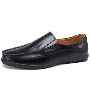 Genuine Leather Men Casual Shoes Luxury Brand 2020 Mens Loafers Moccasins Summer Breathable Slip on Boat Shoes Plus Size 37-47