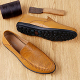 Shoes For Men Genuine Leather Men's Dress Shoes Quality Luxury Brand Casual Loafers Moccasins Breathable Slip On Shoe