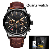 New LIGE Tourbillon Watches 50M Waterproof Men Mechanical Watches Automatic Wrist Watches Date Week Clock Gift Relogio Masculino