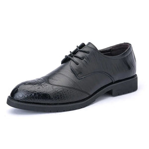 Men Oxford Genuine Leather Rubber Dress Shoes Brogue Lace Up Flats Male Casual Shoes Formal business wedding shoes