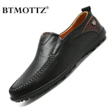 Men Shoes Casual Luxury Brand 2020 Genuine Leather Italian Men Loafers Moccasins Slip on Mens Driving Shoes Black Plus Size 47