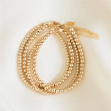 Handmade Gold Beads Bracelet 14K Gold Filled Bracelet Gold Jewelry Boho Bracelets Vintage Boho Women Jewelry