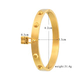 Women’s Stainless Steel Bracelets Lock Fashion Opening Accessories  Wholesale Christmas Gift Female Luxury Designer  African Jew