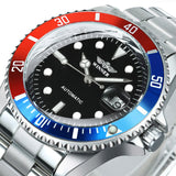 WINNER Official Classic Automatic Watch Men Business Mechanical Watches Top Brand Luxury Steel Strap Calendar Wristwatches Hot