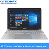 15.6&quot; Ultrabook Fast CPU Intel 4 Core 12GB RAM 64G SSD +500G HDD Windows Backlit Student Arabic AZERTY Spanish Russian Keyboard