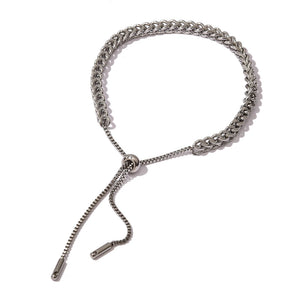 Yhpup Minimalist Chain Stainless Steel Bracelet Statement 18 K Metal Girls Trendy Jewelry бижутерия для женщин Gift Waterproof