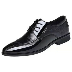 Business Dress Shoes Men Crocodile Pattern Formal Lace Up Wedding Shoes Male High Quality Comfortable Big Size Footwear