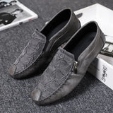 Summer 2021 Men Driving Shoes Korean Bean Shoes Social Youth Leather Shoes Men's Casual Shoes Slip-on Peas Shoes Quality Leather