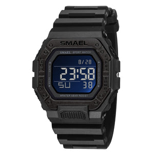 Digital Watch Electronic SMAEL Wrist Watch Shock Stopwatch 50M Waterproof Rectanle Led Clocke 8059 Men's Watches Sports For Man