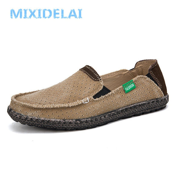 New Men Canvas Shoes Fashion Men Casual Shoes Comfortable Breathable Men Loafers Outdoor Slip On Shoes For Male Chaussure Homme