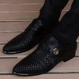 Men British Designer weaving Leather Shoes Oxfords Male Homecoming Dress Wedding Prom shoes Sapato Social zapatos