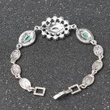 Wbmqda Vintage Bohemian Colorful Love Bracelets For Women Ethnic Silver Color Crystal Bracele Fashion Jewelry Gift 2018 New