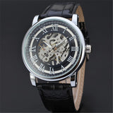 Fashion Winner Top Brand Mens Wrist Mechanical Watch Men Luxury Leathe Business Army Wrist Watch Sport Military Skeleton Clocks