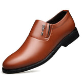 2023 Spring Men's Quality PU Leather Shoes Black Man Dress Shoes 38-48 Man Office Leather Shoes