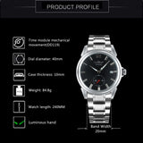 WINNER Military Mens Watches Top Brand Luxury Mechanical Wristwatches Automatic Watch for Men Casual Business Metal Strap Clock