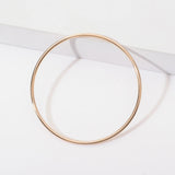 ZMZY Stainless Steel Classic Round Single Circle Bangle Simple Closed Thin Wire Charm Bracelets for Women Jewelry Gift