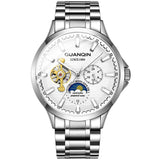 GUANQIN Tourbillon mechanical men&#39;s watches top brand waterproof clock men business automatic analog watch relogios masculino