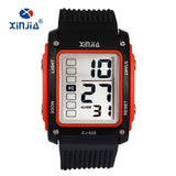 XINJIA Fashion Big Number Casual Sports Digital Watches For Men Children Outdoor Running 30m Waterproof Military Kids Fitness