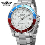 Mens Famous winner Brand Bezel Dial Automatic Mechanical Watches Male Stainless Steel Self-wind Business Clock Relogio Masculino